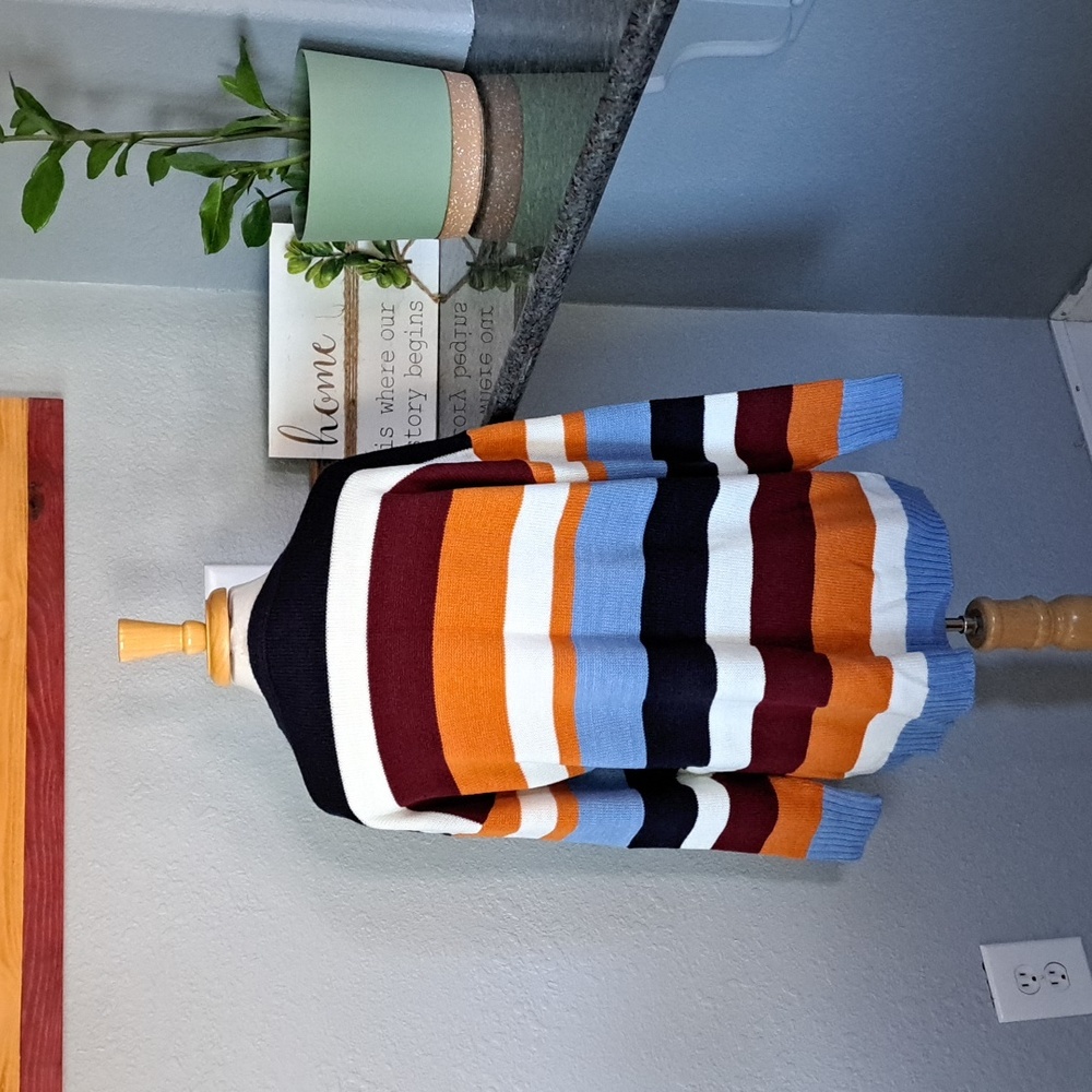 Striped Knit Cardigan | Size XL - Picture 4 of 5